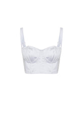SAMPLE - Satin corset white