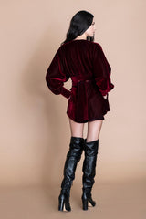 SAMPLE - Striped Velvet Bomber top