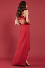 SAMPLE - Draped Crop top red