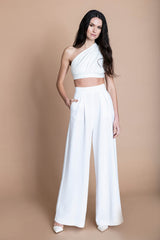 Cotton Draped Crop Top