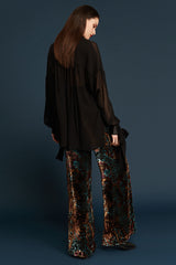 Velour trousers black