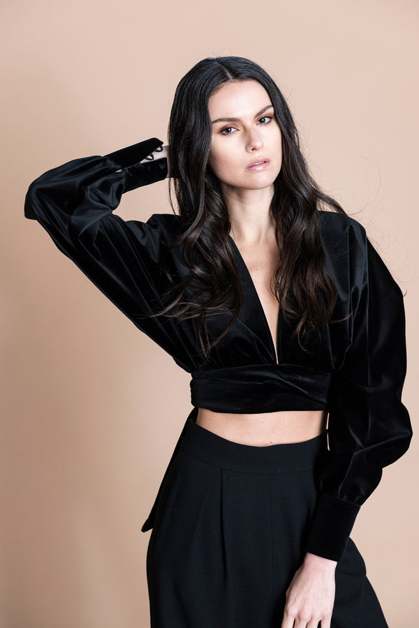 SAMPLE - Velvet Bomber top