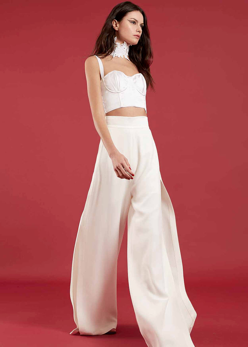 SAMPLE - Satin corset white