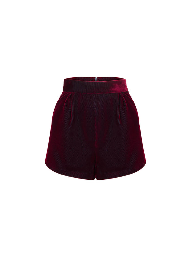 Striped Velvet Brief Shorts